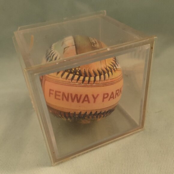 Old Fenway Park Art Baseball w Display Case Incredible Retired Design - Picture 3 of 4